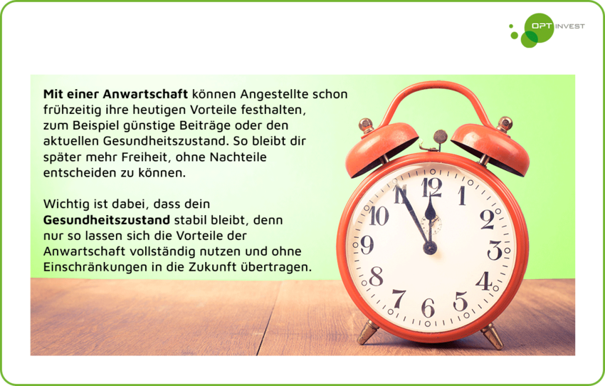 PKV Wechsel Anwartschaft Krankenversicherung OPTINVEST